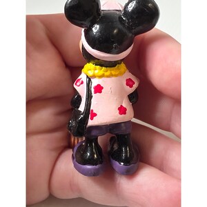Disney Mickey Mouse PVC Figure Small Pink Good Mickey Mouse Tourist Applause image 7