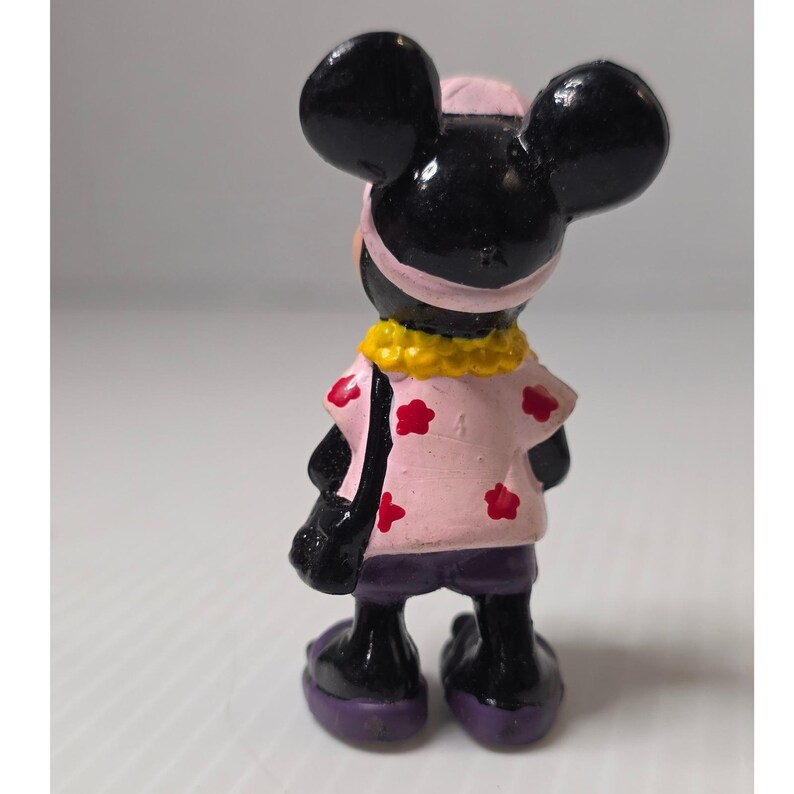 Disney Mickey Mouse PVC Figure Small Pink Good Mickey Mouse Tourist Applause image 3