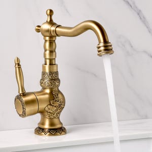 Massivem Messing Antique Badezimmer Beckenhahn
