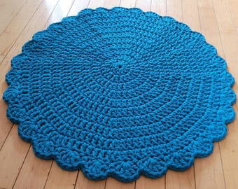 Cotton Crochet Round Rug