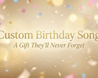 Personalisierter Geburtstagssong • Individueller Text & Musik (Lyric Sheet PDF)