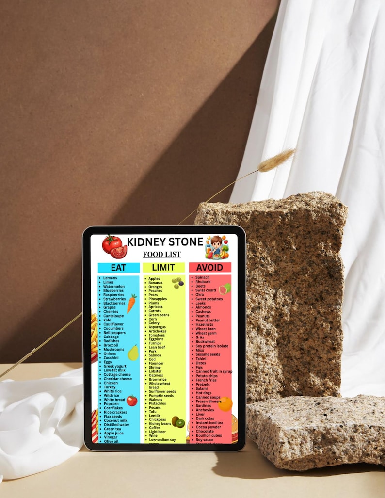 Kidney Stones Food List Printable | Kidney Stone Diet Foods Eat Limit ...