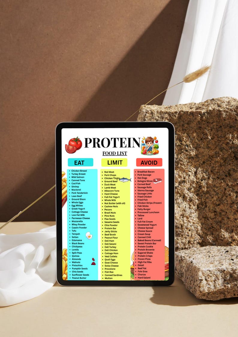 Protein Food List Printable | High Protein Foods Chart | Protein-Rich Grocery List | Protein Sources PDF Download image 6