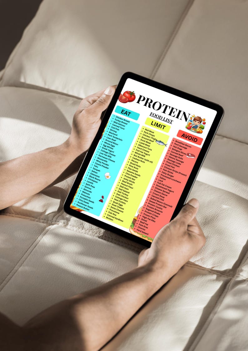 Protein Food List Printable | High Protein Foods Chart | Protein-Rich Grocery List | Protein Sources PDF Download image 3