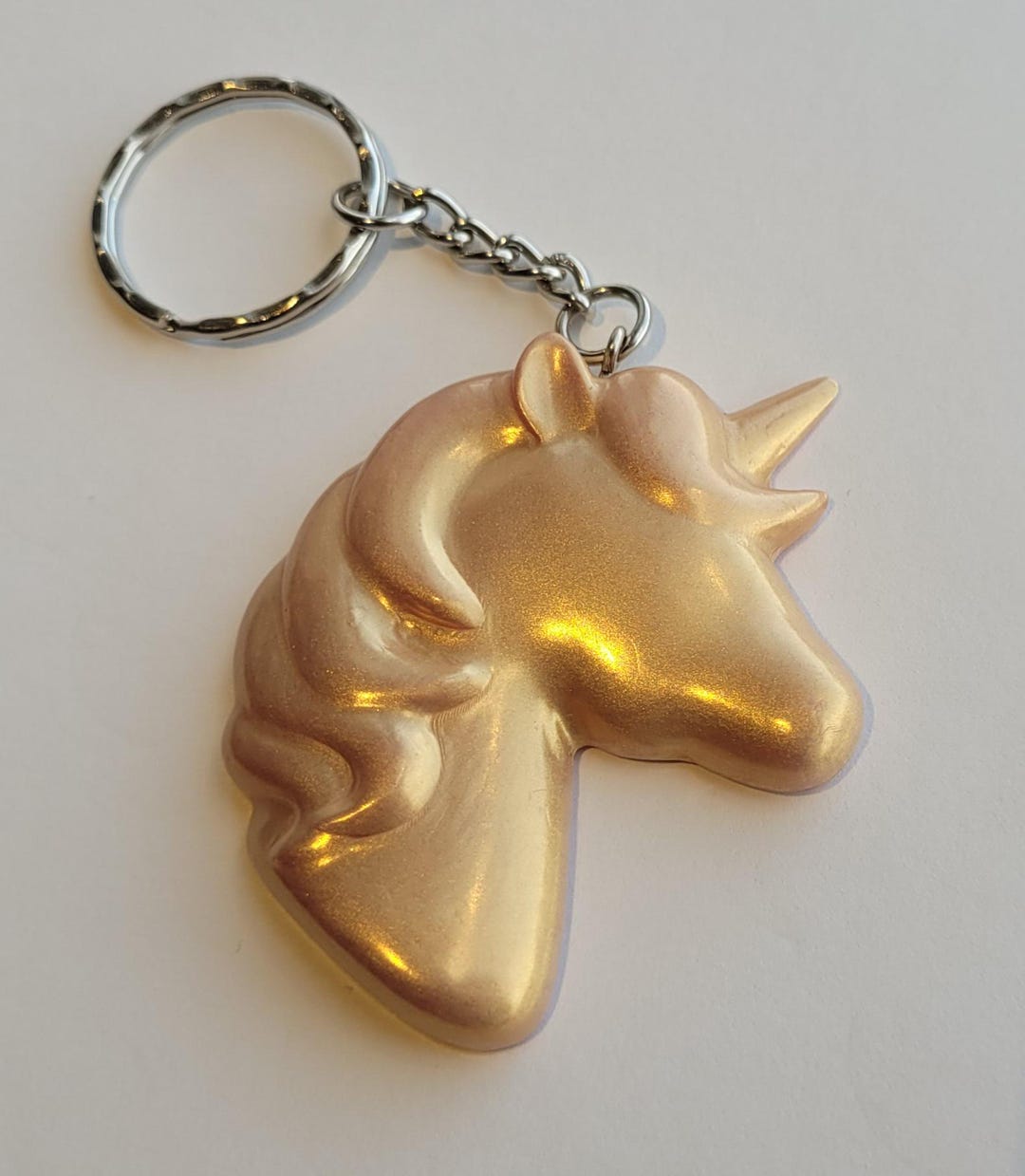 Unicorn Bust Keychain - Etsy