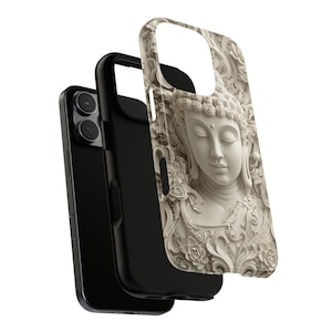 Buddha Phone Case | Carved Stone Art, Dual Layer Protective Cover (iPhone, Samsung) image 11