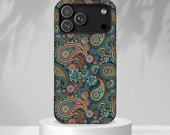 Batik Vibrant Paisley Protective Tough Phone Case | iPhone, Samsung Galaxy & Google Pixel
