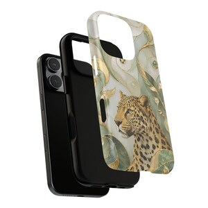 Leopard Phone Case, Elegant Big Cat Art Cover, Jungle Wildlife Aesthetic, Nature Lover Protective Case Gift image 11