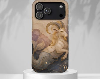 Capricorn Zodiac Phone Case, Sea Goat Astrology Gift, Celestial Constellation iPhone Case, Capricorn Protective Cover