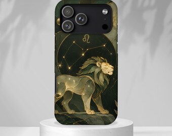 Leo Zodiac Phone Case, Lion Constellation iPhone Case, Astrology Cover, Celestial Protective Case, Leo Gift