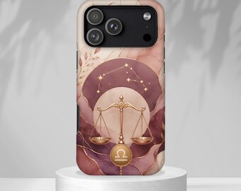 Libra Zodiac Phone Case, Libra Constellation iPhone Case, Astrology Scale Cover, Celestial Protective Case Gift