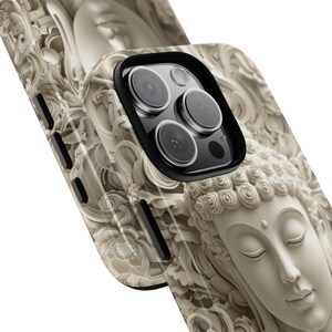 Buddha Phone Case | Carved Stone Art, Dual Layer Protective Cover (iPhone, Samsung) image 4