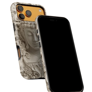 Buddha Phone Case | Carved Stone Art, Dual Layer Protective Cover (iPhone, Samsung) image 7