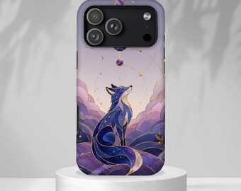 Etui na telefon Celestial Fox, etui na iPhone'a Moon Fox, etui Galaxy Night Sky, etui Astrology Fox, etui Mystic Animal na prezent