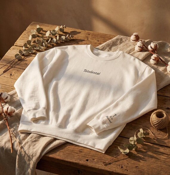 Tetelestai Sweatshirt | embroidery | faith crewneck