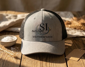 Salt+Light Monogram Snapback Trucker Cap | Minimal Logo Embroidered