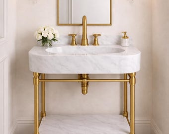 Carrara-Marmor, italienisches Steinwaschbecken, weißes Marmorbecken nach Maß