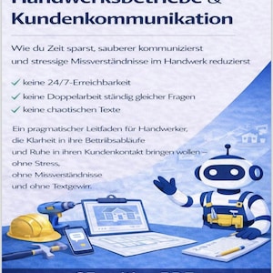 ChatGPT for craft businesses – 35-page PDF | Customer communication, offers & organization without stress