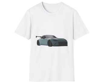 Teal Racing Car T-Shirt | Sports Coupe Graphic Tee, Mazda Miata