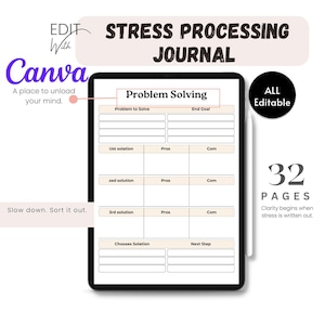 Stress Journal | Guided Processing Workbook for Mental Clarity (Digital Download)