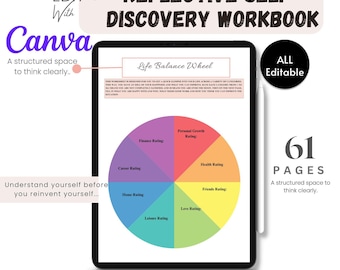 Self-Discovery Workbook | Reflective Personal Growth Journal for Mindset Clarity