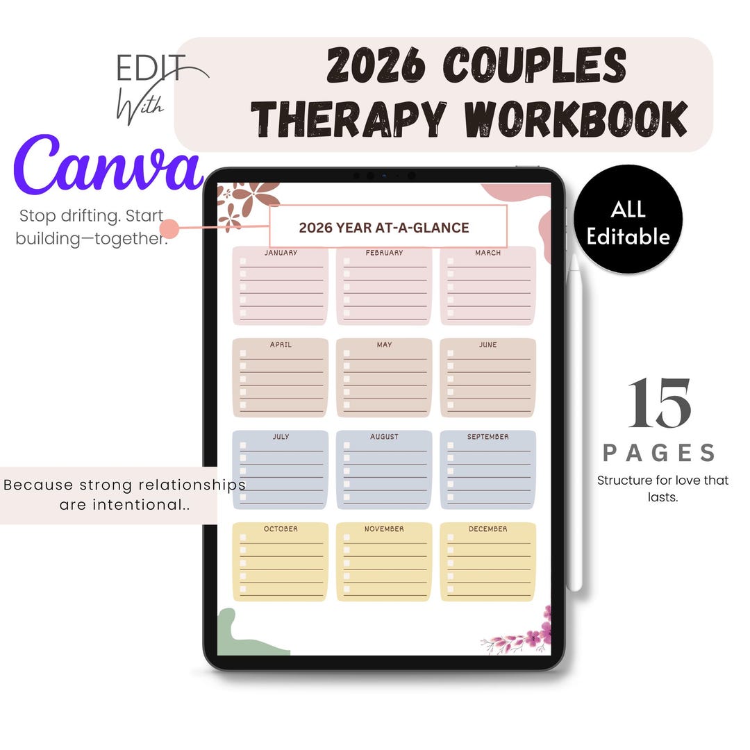 2026 Couples Therapy Workbook | Relationship Growth Journal (digital ...