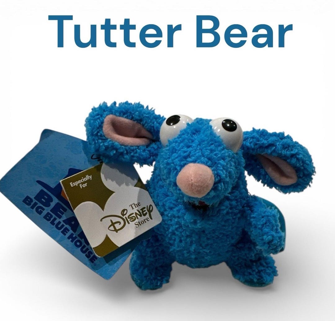 Tutter New Icon Vintage Tutter Bear in the Big Blue House 6” Plush Vintage Disney Store ...