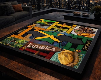 Custom Ludi Board – Jamaican Caribbean Style | DIGITAL FILE ONLY