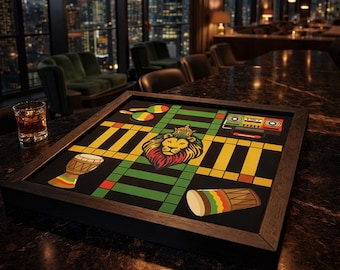 Jamaican Rasta Ludo Board – Lion Rhythm | DIGITAL DOWNLOAD