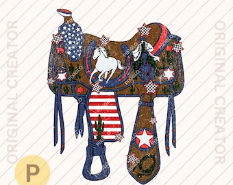 4th of July Saddle Png, Preppy Memorial Day PNG, Girly USA, Independence Day, Vintage America, Land of the Free #1050