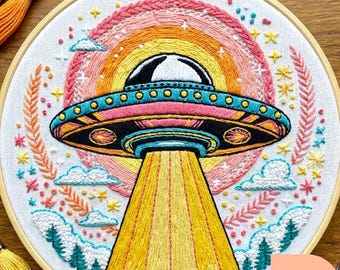 Patrón de bordado moderno Rave in the woods