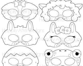 Lenwen Juego De 16 Máscaras De Animales Para Colorear Con 24 Bolígrafos De Acuarela, Máscara De Animales De Safari En Blanco, Máscara Sin Pintar Para Niños, Cosplay, Mascarada, Selva, Fiesta De
