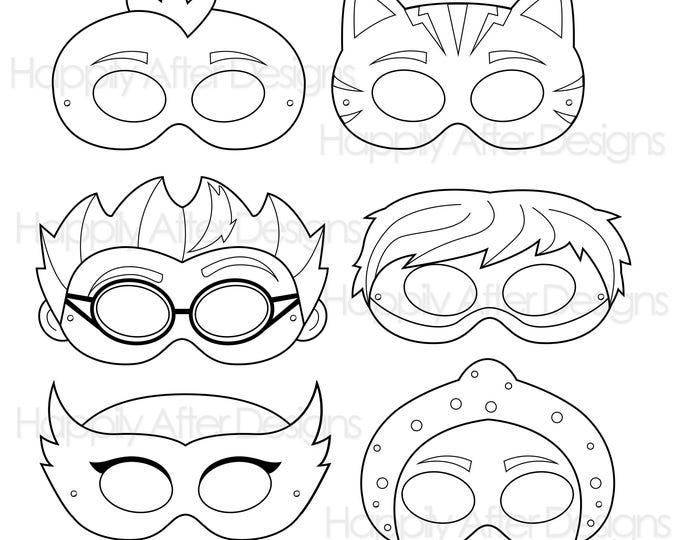 Super Kids Printable Coloring Masks, Hero Mask, Villain Mask, Printable