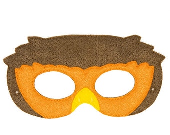 Robin Mask Embroidery Design, bird mask, machine embroidery, ITH mask, in the hoop mask, embroidered mask, 5x7, 6x10, robin bird, animal