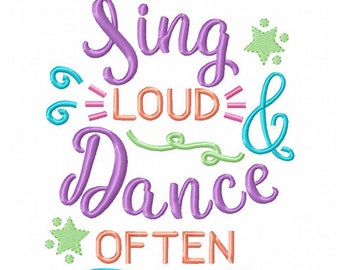 Dance Often Filled Stitch Embroidery Design, dance embroidery, music embroidery, machine embroidery, musical design, dance design, stitch