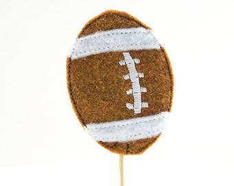 Football Cupcake Topper Embroidery Design, machine embroidery, ITH, in the hoop, 4x4, football, football embroidery design, ITH embroidery