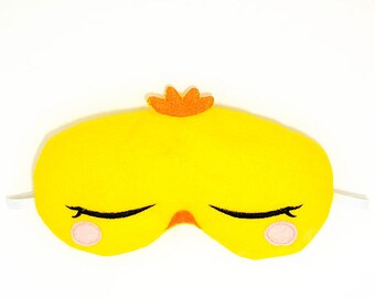 Chick Sleep Mask Embroidery Design, sleep mask, machine embroidery, ITH mask, in the hoop mask, embroidery sleep mask, 5x7, 6x10, mask