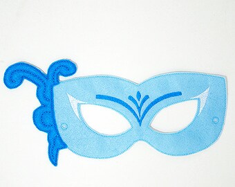 Masquerade Frills Mask Embroidery Design, masquerade mask, machine embroidery, ITH mask, in the hoop mask, embroidery mask, carnival mask