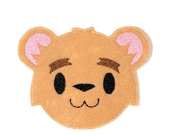 Papa Bear Feltie Embroidery Design, bear feltie, machine embroidery, ITH, in the hoop, 4x4, bear embroidery, three bears embroidery, cute