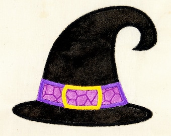 Witch Hat Applique Embroidery Design, halloween applique, witches, machine embroidery, applique, witch applique, halloween embroidery, hat