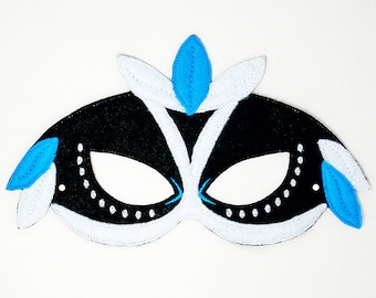 Masquerade Feathers Mask Embroidery Design, masquerade mask, machine embroidery, ITH mask, in the hoop mask, embroidery mask, carnival mask