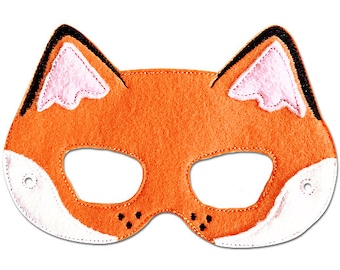 Fox Mask Embroidery Design Machine ITH In The Hoop Embroider 5x7 6x10 Halloween Costume Foxes Fox Mask Embroidery Design Machine ITH In The Hoop Embroider 5x7 6x10 Halloween Costume Foxes