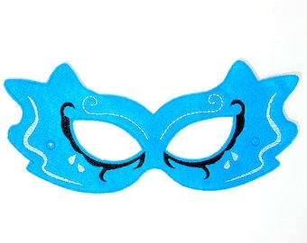 Masquerade Swirls Mask Embroidery Design, masquerade mask, machine embroidery, ITH mask, in the hoop mask, embroidery mask, carnival mask