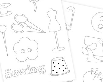 Sewing Hand Embroidery Patterns, sewing design pattern, sewing, hand embroidery, printable pattern, sewing embroidery, needlework, cute, fun