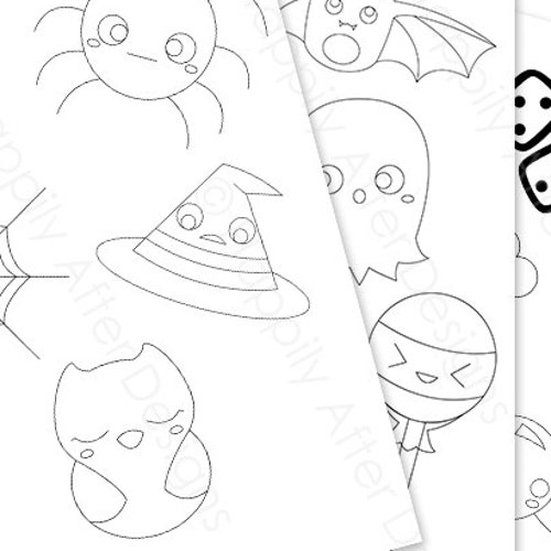 Halloween Hand Embroidery Patterns Pattern Pack Halloween Etsy