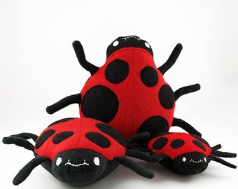 Ladybug Stuffie Embroidery Design, ladybug, bug, ladybug machine embroidery, ITH plushie, in the hoop, ith, stuffed, ladybug softie