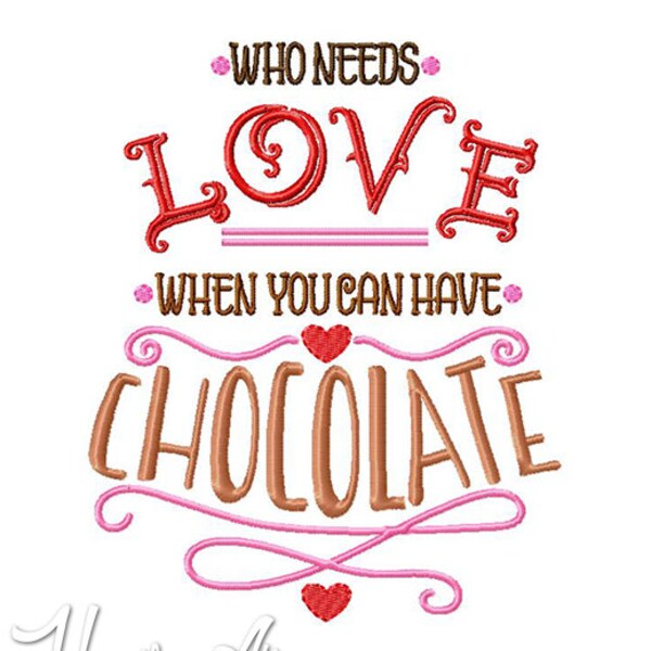 Love and Chocolate Filled Stitch Embroidery Design, valentines embroidery, love embroidery, machine embroidery, valentines design, chocolate