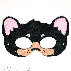 Tasmanian Devil Mask Embroidery Design, tasmanian mask, machine embroidery, ITH mask, in the hoop, embroidered mask, 5x7, 6x10, Australian