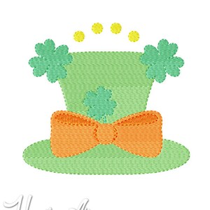Kabouter hoed vulling steek borduurwerk ontwerp, kabouter ontwerp, st patricks borduurwerk, machine borduurwerk, klaver, klaver, geluk, hoed