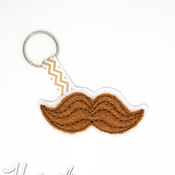 Mustache Keychain Etsy
